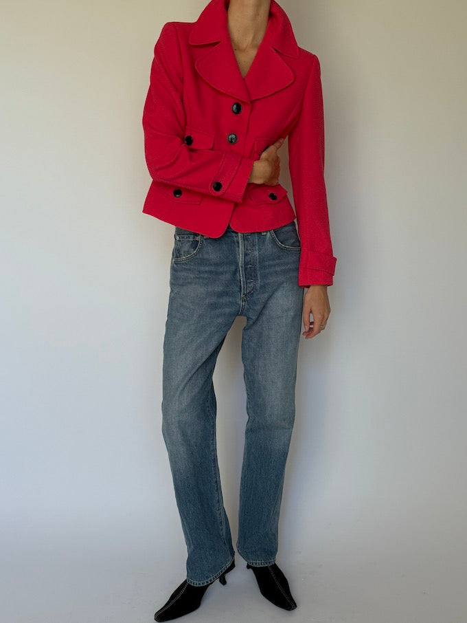 Vintage Cropped Blazer 6589