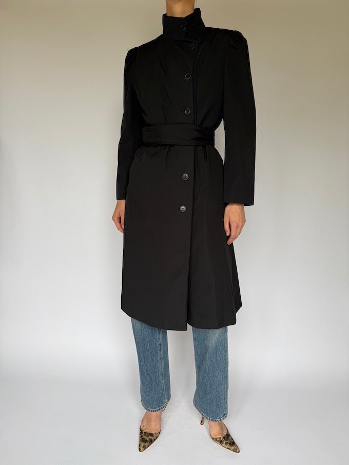 Vintage Trench Coat Black 5984