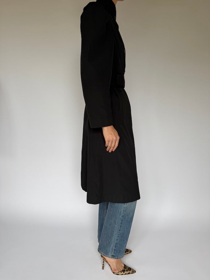 Vintage Trench Coat Black 5984