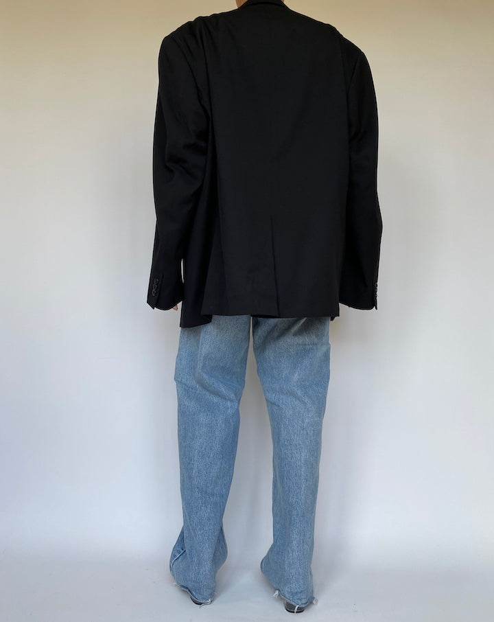 VINTAGE BLACK SINGLE BREASTED BLAZER 3288