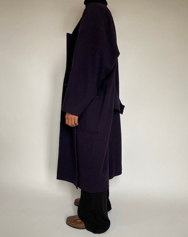 VINTAGE LONG NAVY COAT 2182
