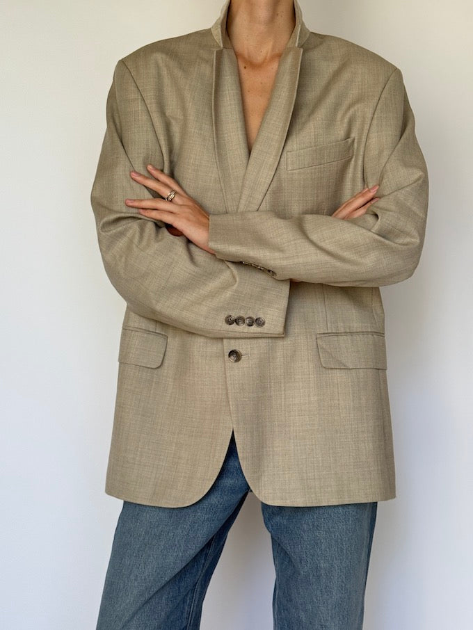 Vintage Oversized Blazer Sand 6593
