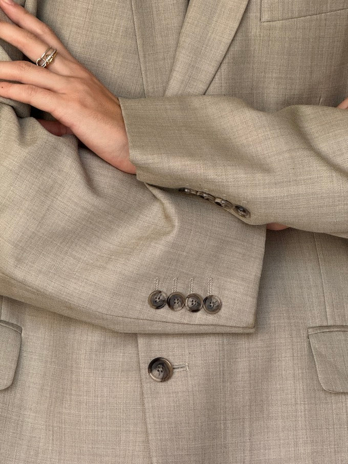 Vintage Oversized Blazer Sand 6593