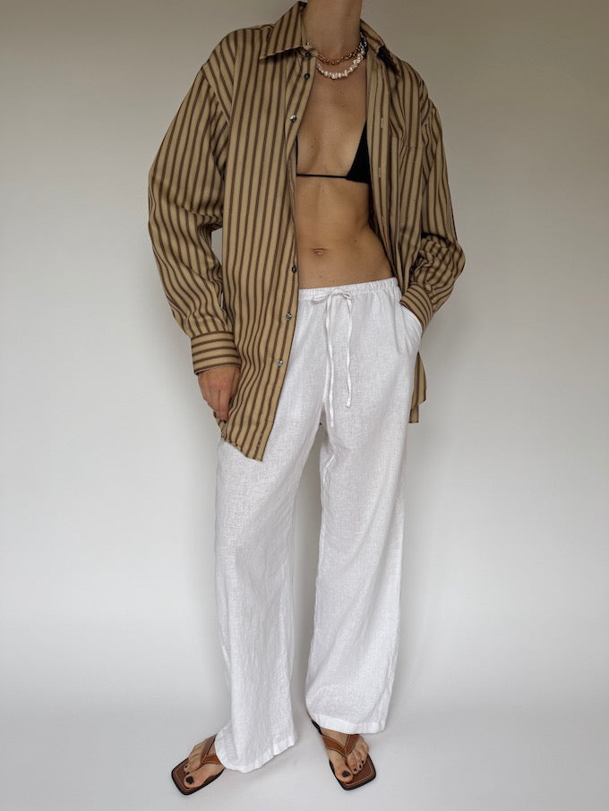 VINTAGE OVERSIZED STRIPED SHIRT beige 6210