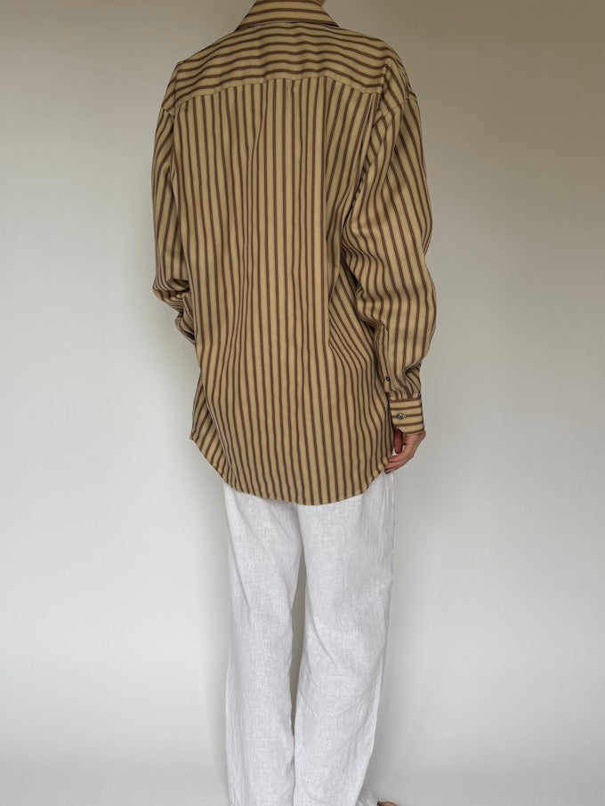 VINTAGE OVERSIZED STRIPED SHIRT beige 6210