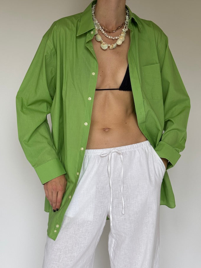 VINTAGE BUTTON-DOWN SHIRT GREEN 6220