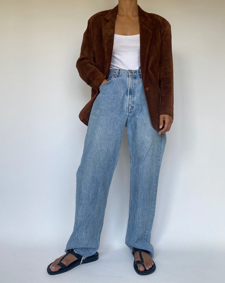 VINTAGE BROWN SUEDE LEATHER JACKET 3300