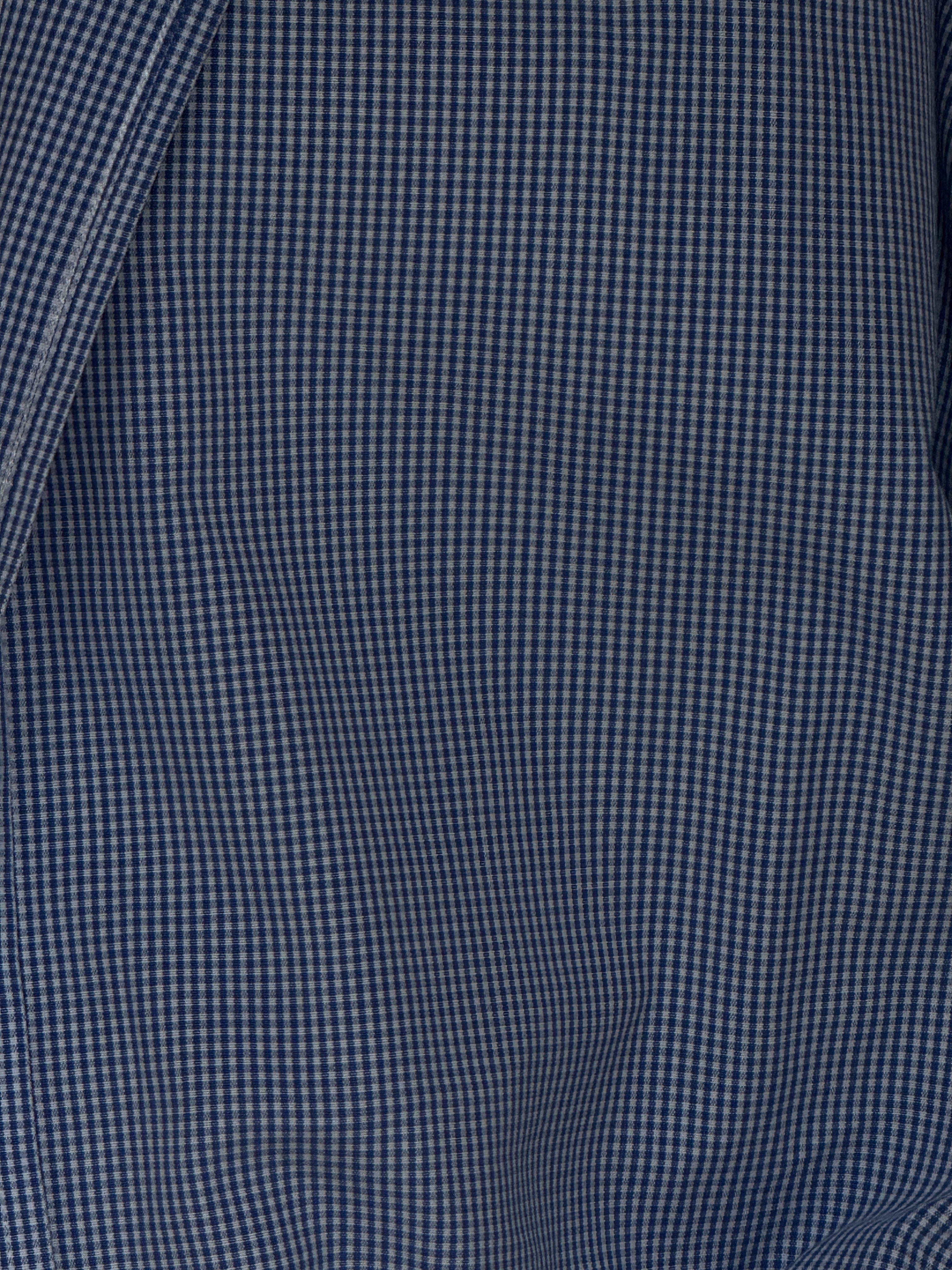 Vintage Striped Gingham Ralph Lauren Shirt Blue 6443