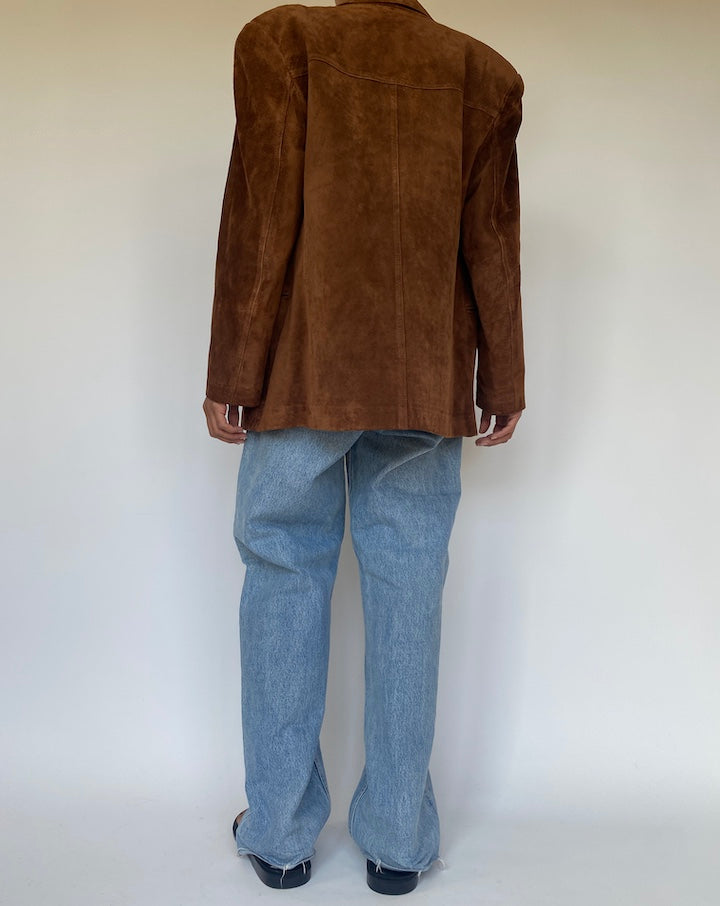 VINTAGE BROWN SUEDE LEATHER JACKET 3300