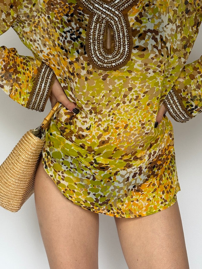 Vintage Beaded Swim Cover-Up 6440