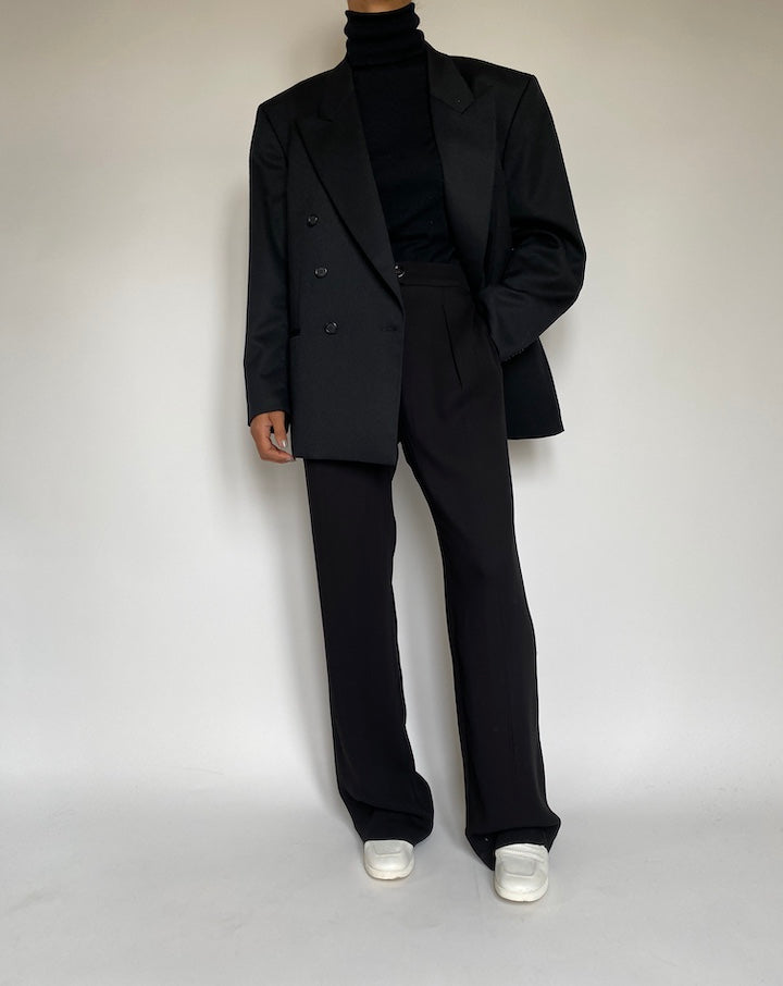 VINTAGE BLACK WOOL BLAZER 2199