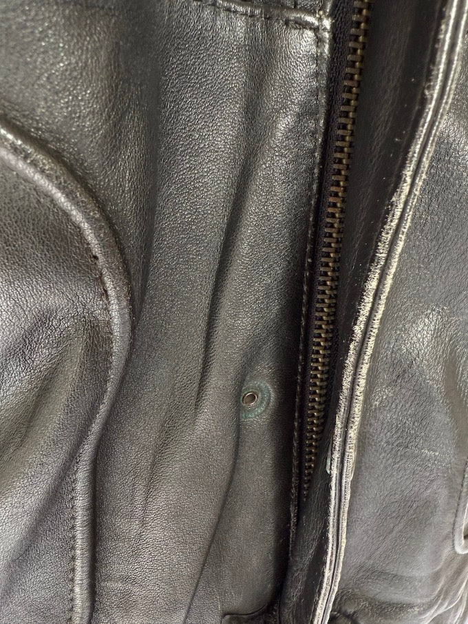 Vintage Black Leather Jacket 5481
