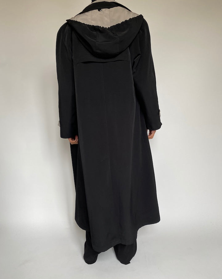 VINTAGE LONG BLACK COAT 2203