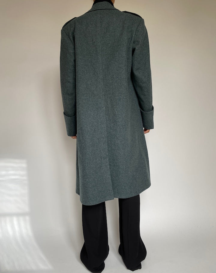 VINTAGE OVERSIZED GREEN COAT 2205