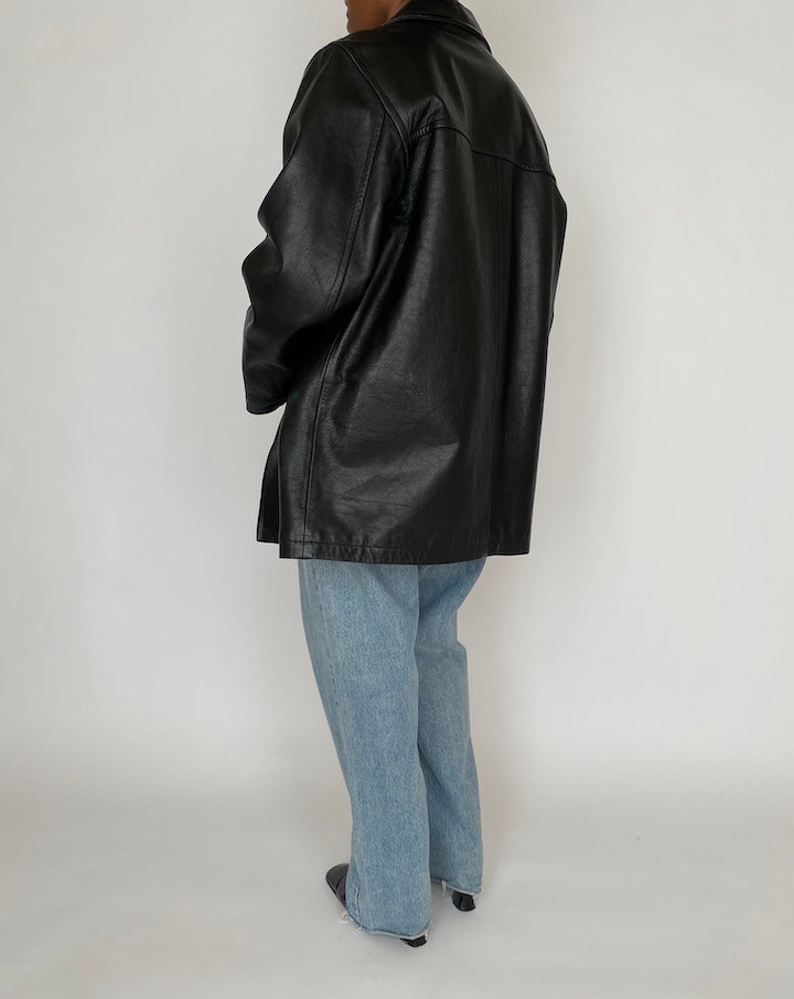 VINTAGE OVERSIZED LEATHER JACKET 4631