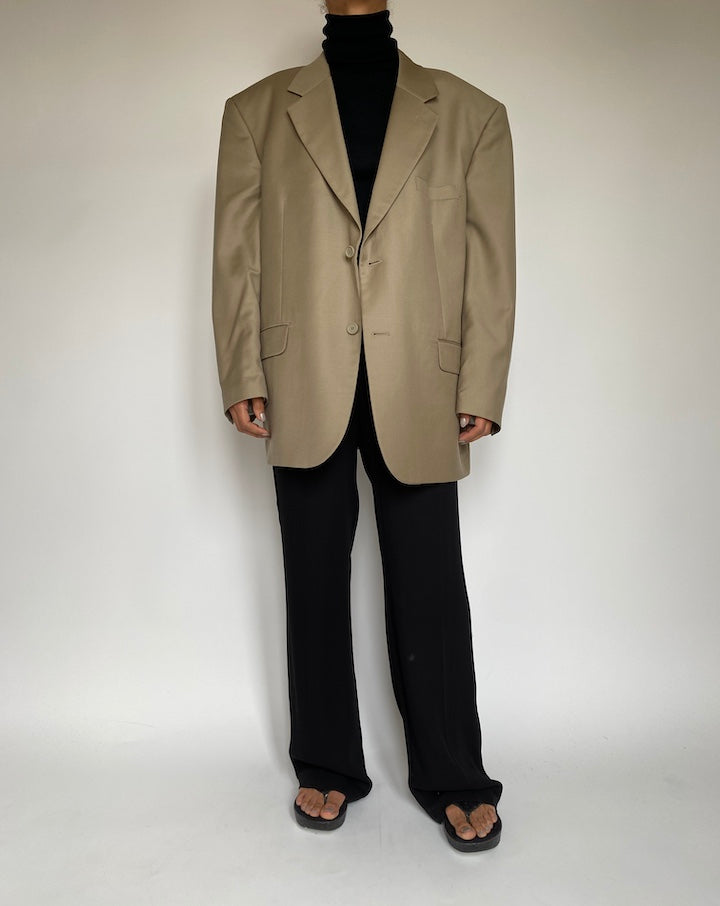 VINTAGE BEIGE SINGLE BREASTED BLAZER 2207