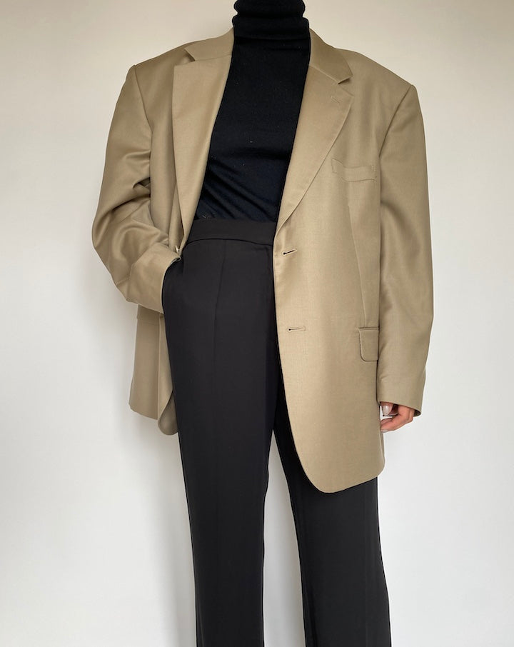 VINTAGE BEIGE SINGLE BREASTED BLAZER 2207