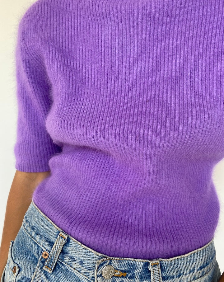 VINTAGE PURPLE SOFT TURTLENECK TOP 3312