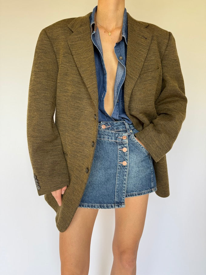 Vintage Oversized Single Breasted Blazer 5221