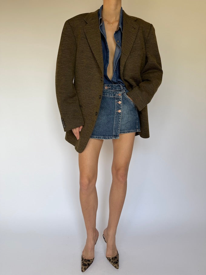 Vintage Oversized Single Breasted Blazer 5221