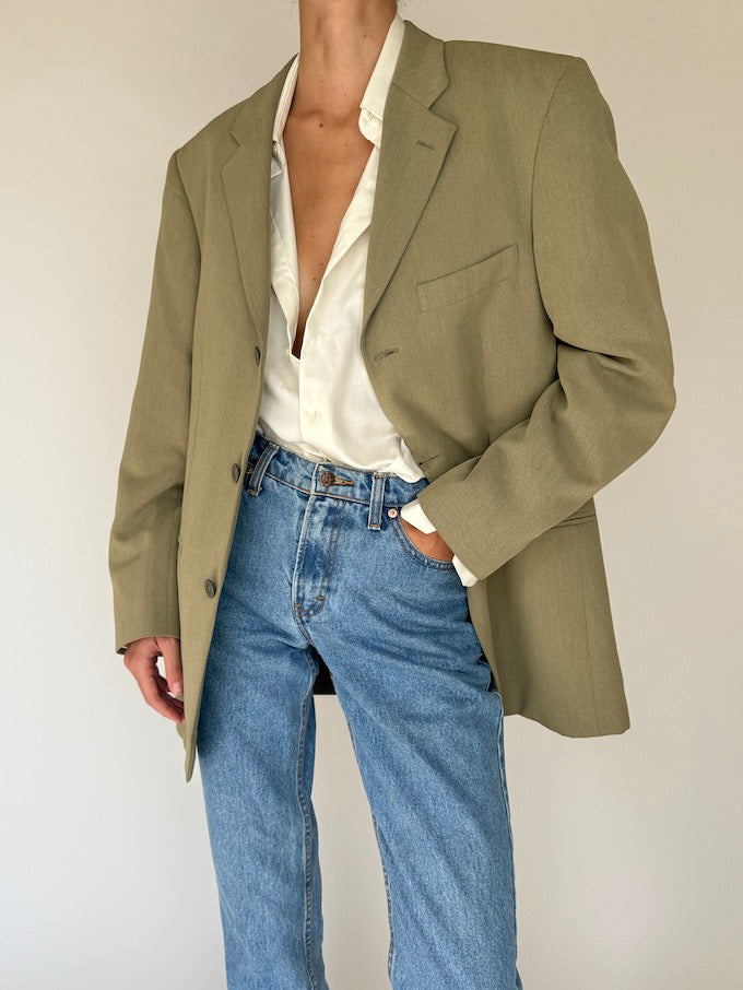 Vintage Single-Breasted Blazer 6387