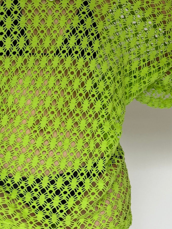 Vintage crochet cover-up green 6236