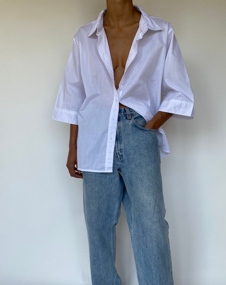 VINTAGE WHITE SHORT SLEEVE SHIRT 3315