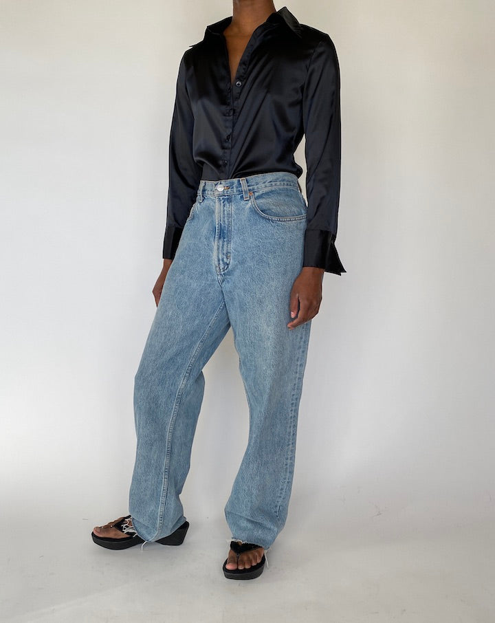 VINTAGE BLACK LONG-SLEEVE SHIRT 4339