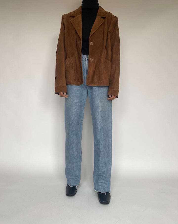 VINTAGE BROWN SUEDE LEATHER JACKET 1774