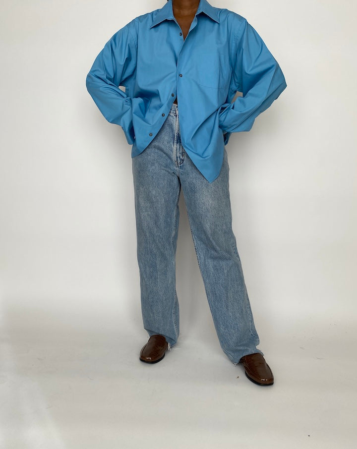 VINTAGE OVERSIZED BLUE SHIRT 1994