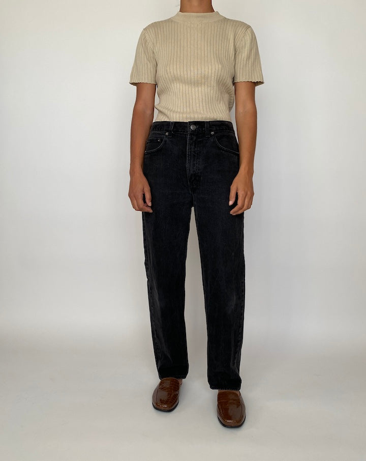 VINTAGE BEIGE KNIT TOP 2056