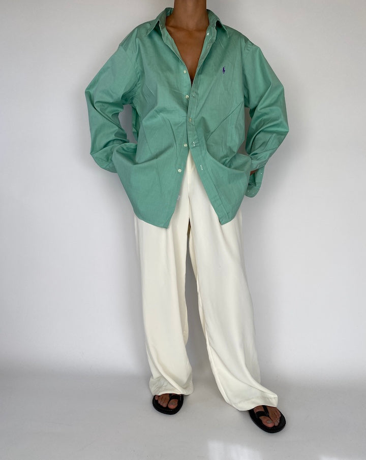 VINTAGE GREEN RALPH LAUREN SHIRT 2257