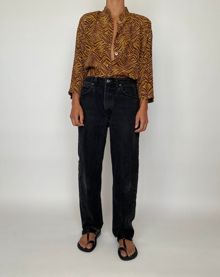 VINTAGE ANIMAL PRINTED BLOUSE 2067