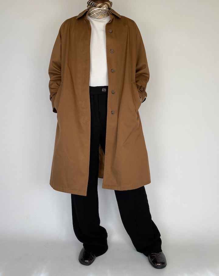 VINTAGE BROWN TRENCH COAT 2106