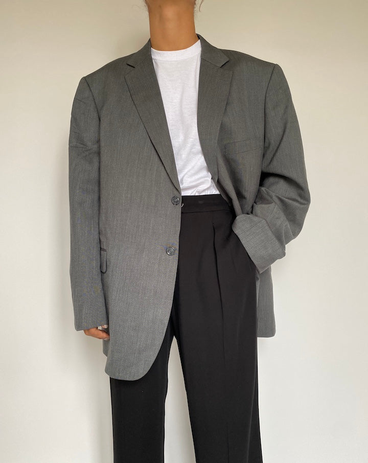VINTAGE GREY OVERSIZED BLAZER 2172