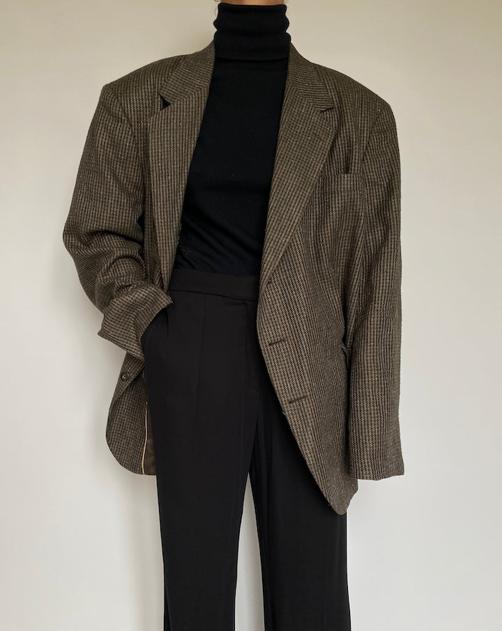 VINTAGE OVERSIZED HOUNDSTOOTH BLAZER 2184