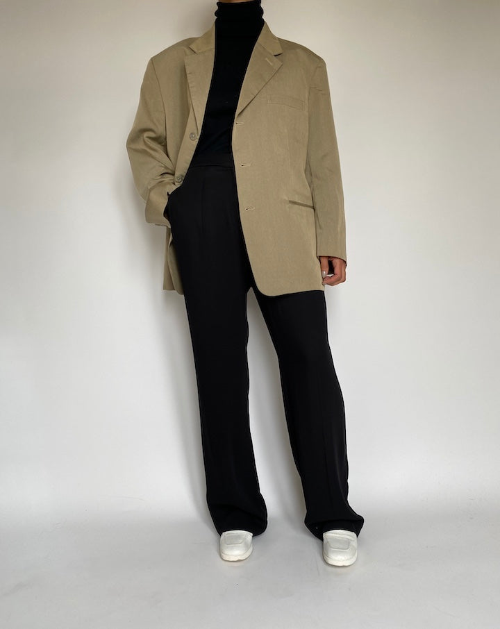 VINTAGE OVERSIZED BEIGE BLAZER 2198