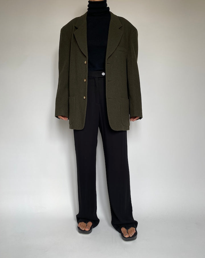 VINTAGE MOSS GREEN BLAZER 2215