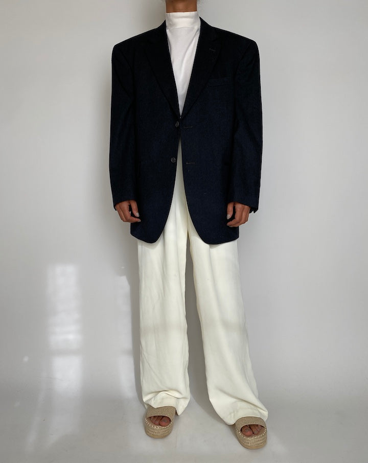 VINTAGE WOOL-CASHMERE BLENDED BLAZER 2221