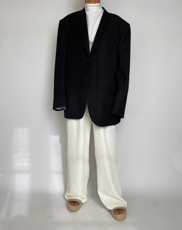 VINTAGE BLACK SINGLE BREASTED BLAZER 2222