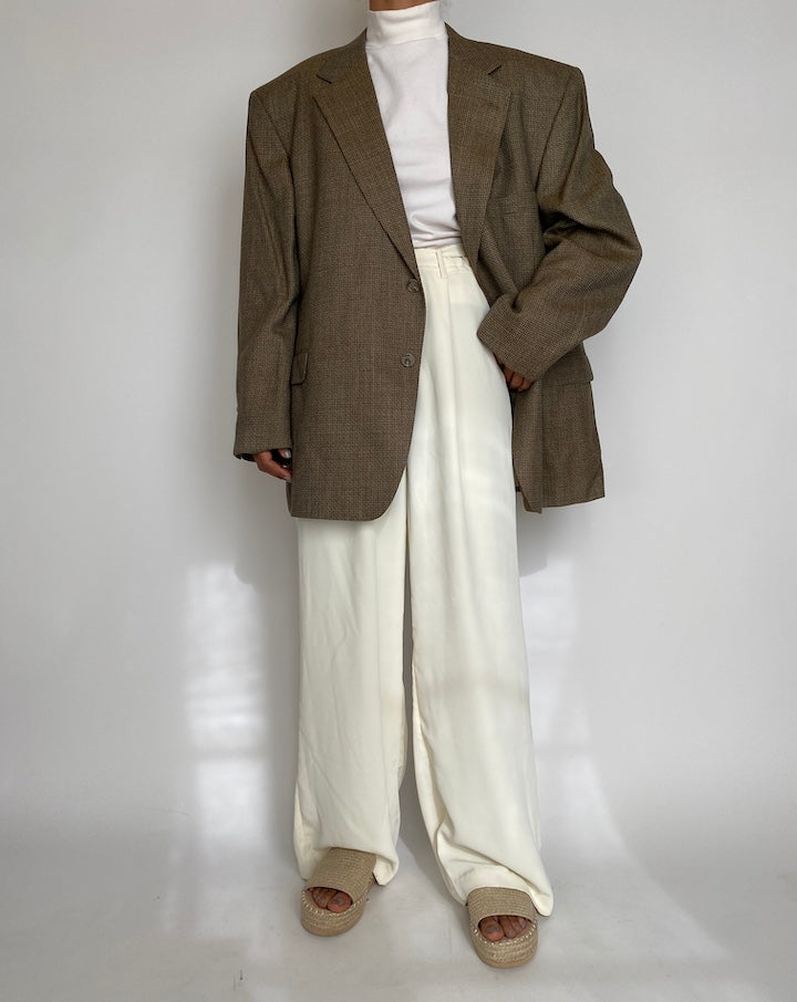 VINTAGE BEIGE WOOL BLAZER 2229