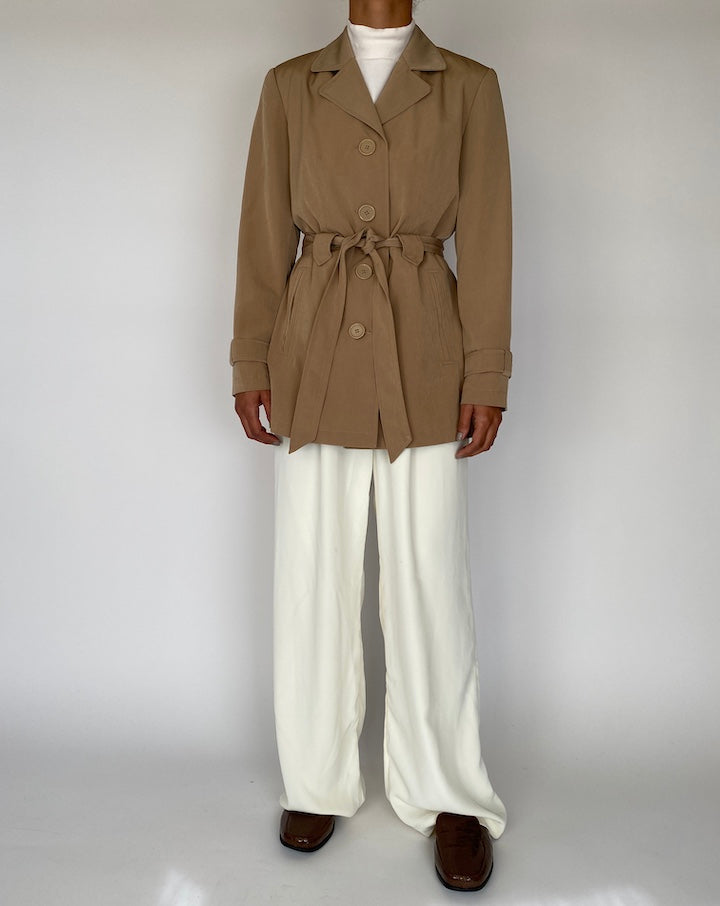 VINTAGE BEIGE LIGHT WEIGHT TRENCH COAT 2246