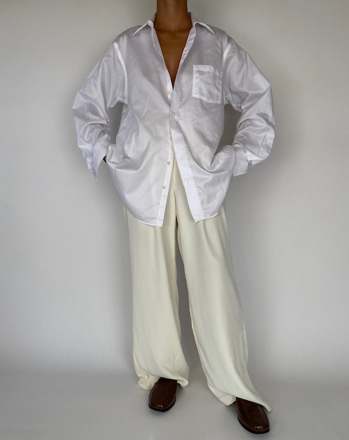 VINTAGE WHITE OVERSIZED SHIRT 2258