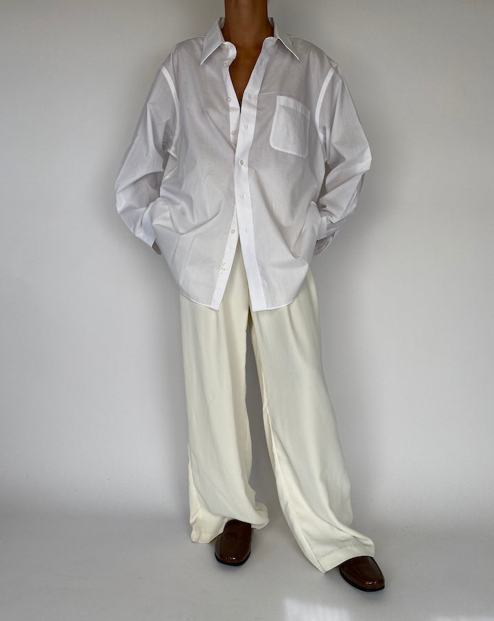 VINTAGE WHITE BUTTON DOWN SHIRT 2261