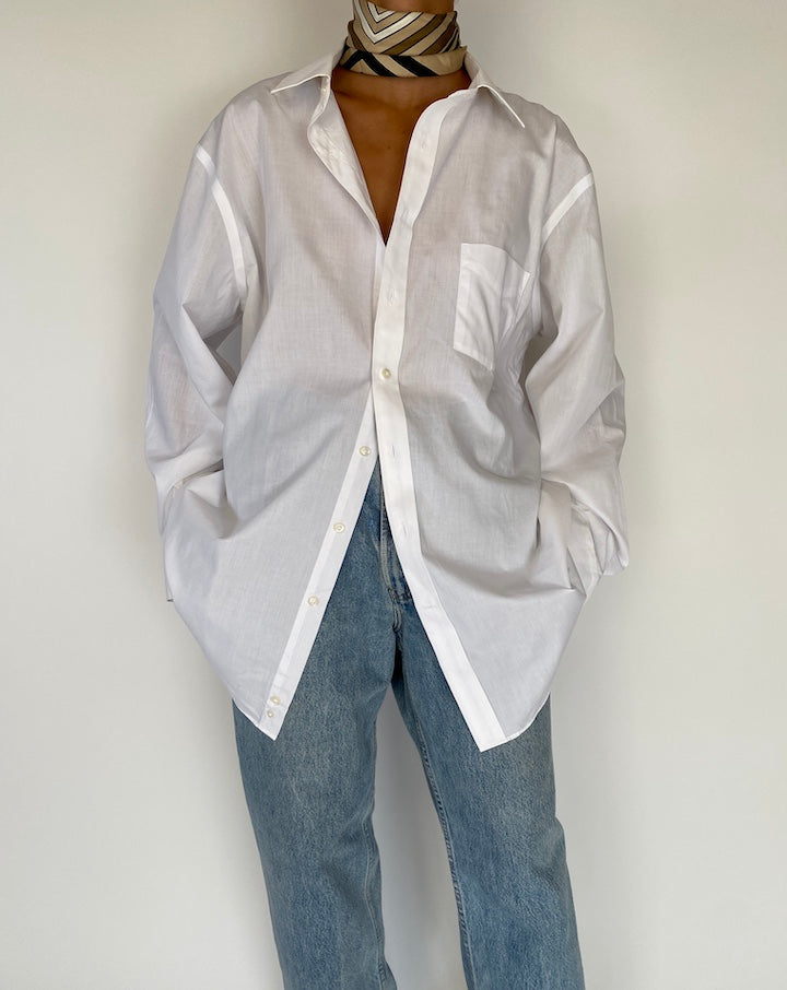 VINTAGE WHITE OVERSIZED SHIRT 2285