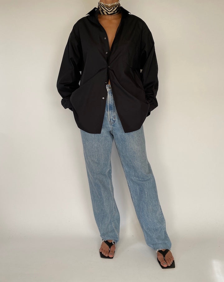 VINTAGE BLACK OVERSIZED SHIRT 2294
