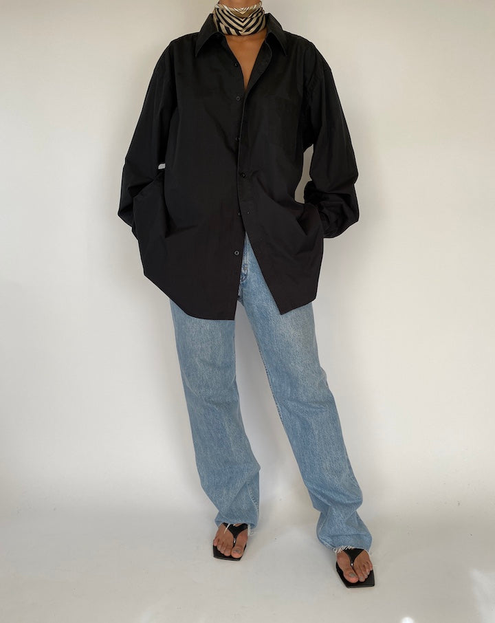 VINTAGE OVERSIZED BLACK SHIRT 2295