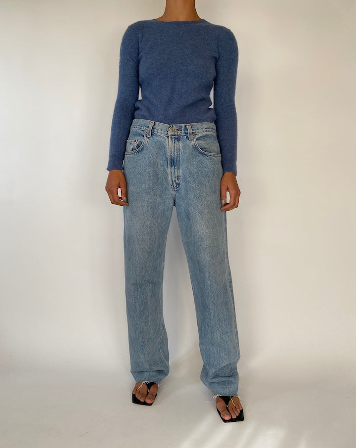 VINTAGE BLUE CASHMERE SWEATER 2312