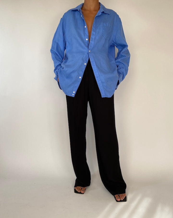 VINTAGE BLUE LINEN SHIRT 2320