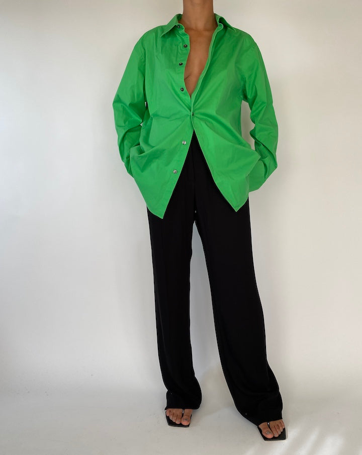 VINTAGE GREEN BUTTON DOWN SHIRT 2321